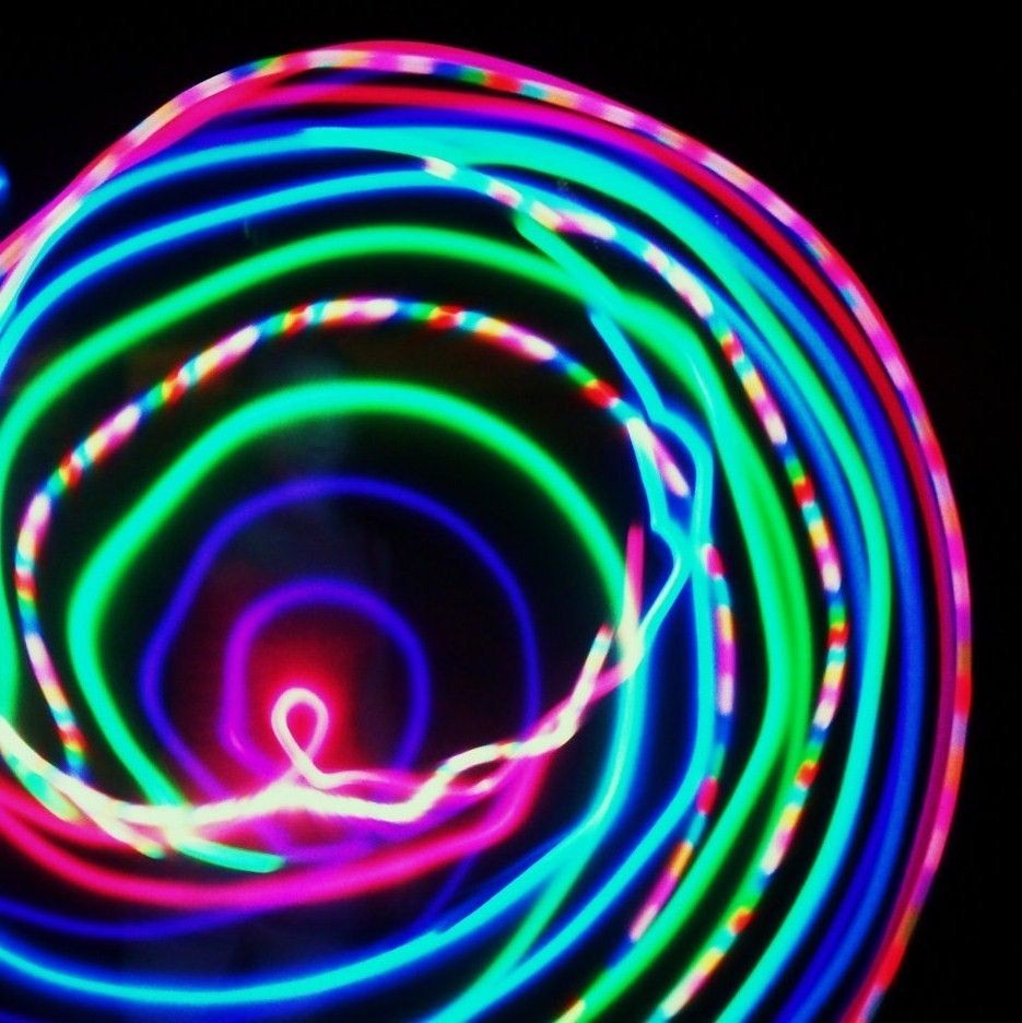 Jellyfish Strobe Mini LED Hula Hoops // Includes Warranty & Grip Tape