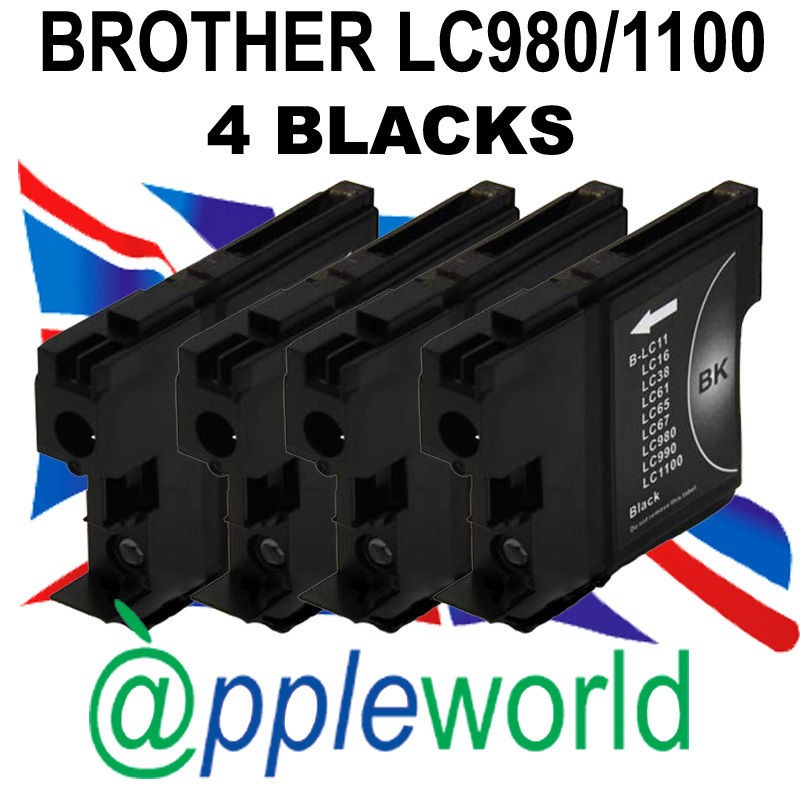 Black LC980 / LC1100 BROTHER Compatible Ink Cartridges