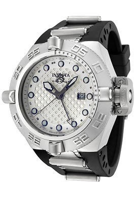 Invicta Watch 1154 Mens Subaqua GMT White Dial Black Rubber