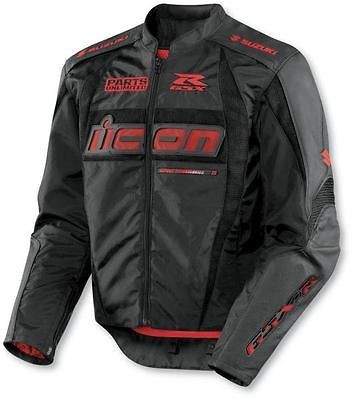 NEW ICON ARC SUZUKI GSX R BLACK/RED SMALL JACKET