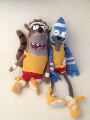   Regular Show Rigby & Mordecai 7 Plush Jazwares Stuffed Doll Set