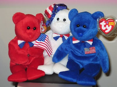 Ty Beanie Babies   THOMAS, JOHN & BENJAMIN the Bears (Set of 3) (8 