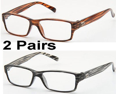 Women Men Reading Glasses Reader Fashion Woody Silver Brown Celeb 