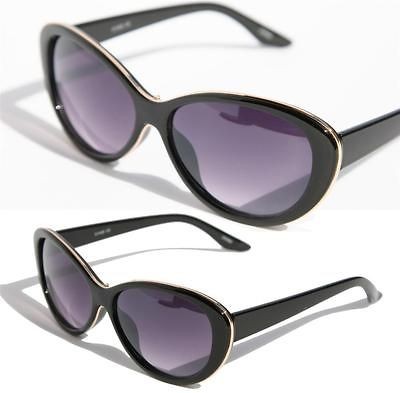   Retro Vintage Designer Inspired Sunglasses Womens bold Black Gold