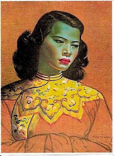 VLADIMAR TRETCHIKOFF T SHIRT. Green Lady.