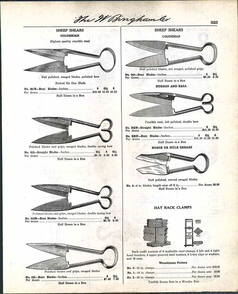 1918 Ad Sheep Shears Columbian Burgon and Ball Mule Horse ORIGINAL 