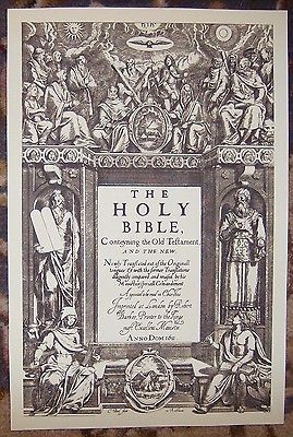 1611 1ST EDITION FOLIO KING JAMES HE GENERAL TITLE IN FACSIMILE/BIBL 