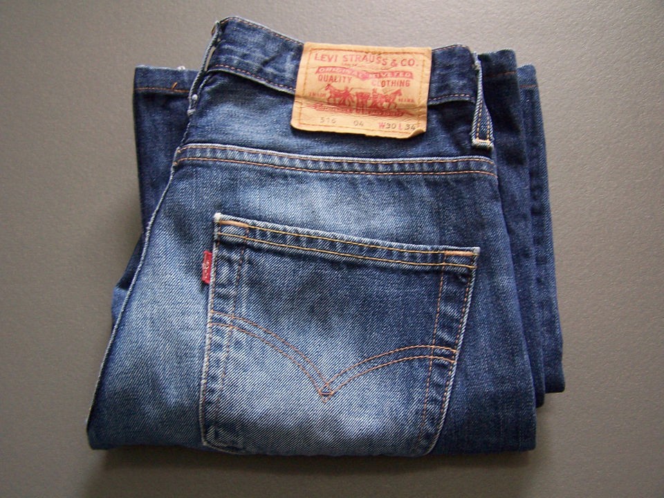   516 JEANS VINTAGE BOOT CUT W30 L28 MID BLUE LEVI STRAUSS LEV V423