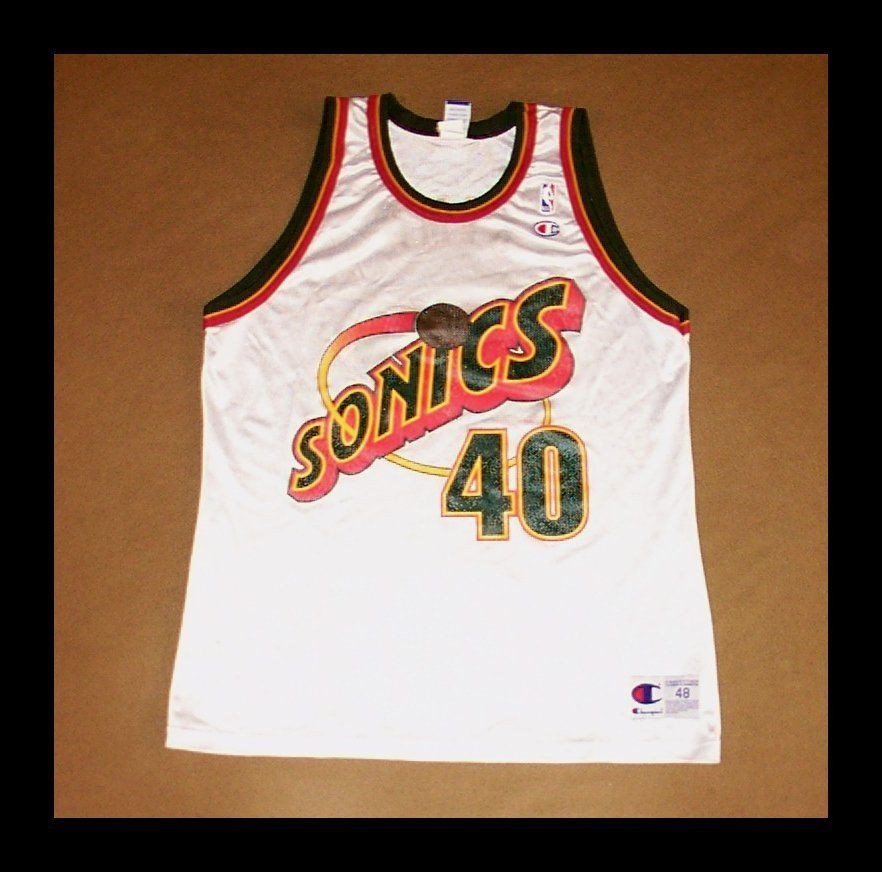 vtg seattle supersonics jersey shawn kemp rare 48 nba