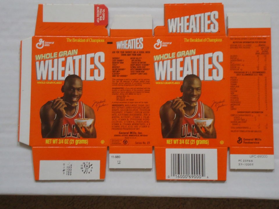 1991 wheaties michael jordan mini box nr mt time left