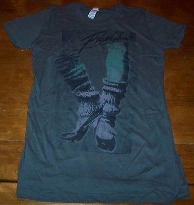 WOMENS TEEN FLASHDANCE Movie Dancing Shoes T shirt SMALL NEW