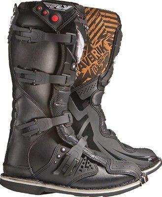 2012 FLY RACING MAVERIK KIDS BOOTS BLACK SIZE 5 MOTOCROSS DIRTBIKE 