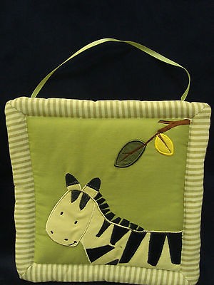 kidsline zanzibar baby nursery zebra wall hanging euc one day