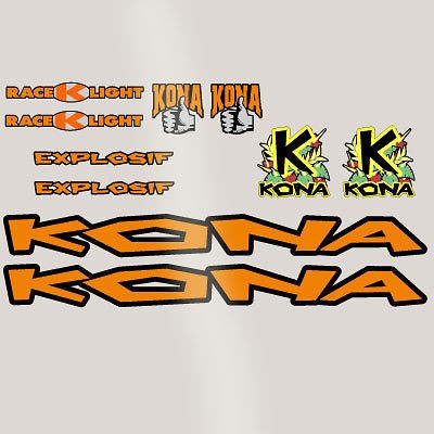 retro kona explosif 1998 98 frame decal sticker kit location