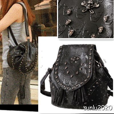 NEW Fashion Skull backpack Shoulder Bags Package Satchel Hobo 