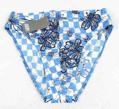 JOOP Brave Bavaria mens swim brief check (blue/white) NWT