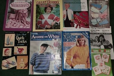   Knit Crochet Needlework Pattern Books Socks Doll Clothes Gloves