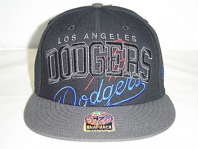 47 Brand MLB LA Dodgers Arch Black Dark Grey 2 Tone Retro Snapback 