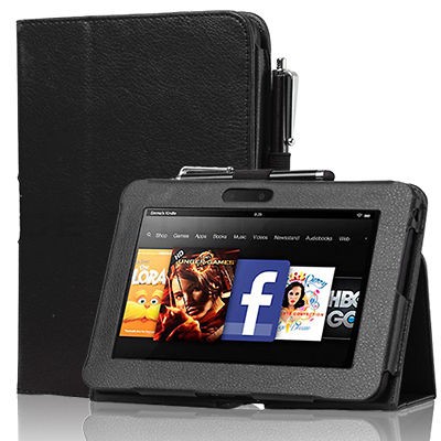   Case Cover Stand W/ Stylus Holder For  Kindle Fire HD 7