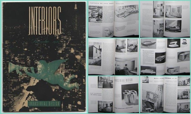 1943 Ove Bang INTERIORS Lapidus PREFAB Homasote Home Norman Bel Geddes