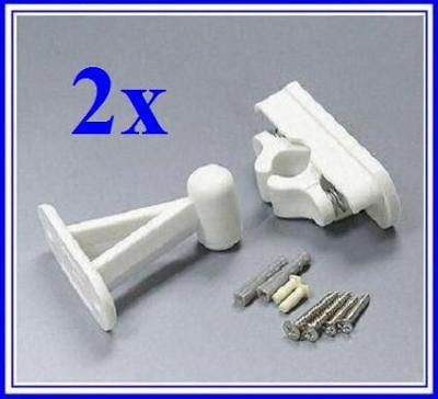 2x STATIC Caravan/Static/Mobile/Motorhome DOOR STOP.Sprung retainer 