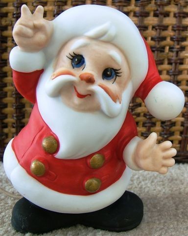 Vintage LEFTON SANTA CLAUS Ceramic NIGHT LIGHT Japan 1960s CHRISTMAS