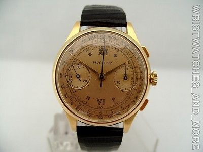 HASTE CHRONOGRAPH VINTAGE LEONIDAS. COLUMN WHEEL. NEARLY MINT.