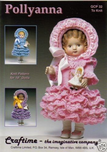 craftime pollyanna 18 doll clothes knitting pattern  4 02 