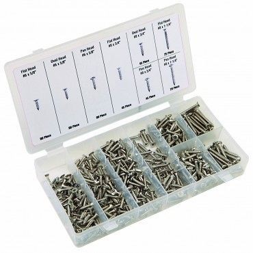 320PC STAINLESS STEEL INTERIOR / EXTERIOR SCREW ASSORTMENT. B