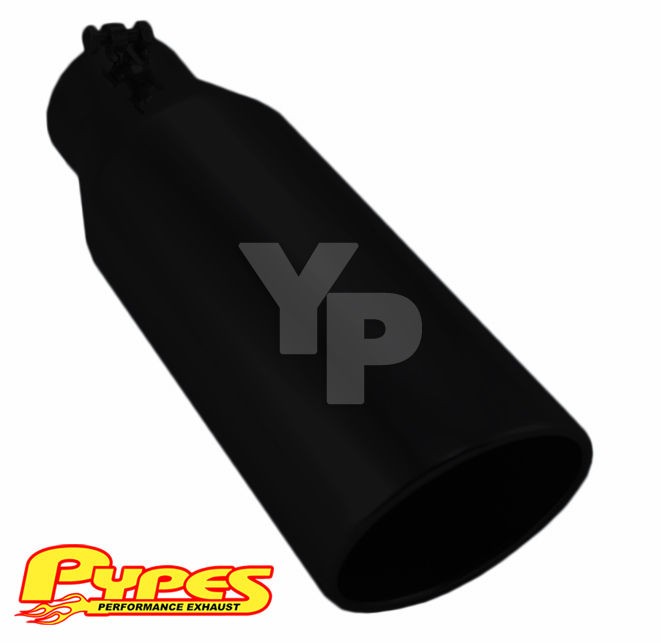   GMC Pypes Diesel Truck 3.5 In 4.5 Out 12 Long Black Exhaust Tip