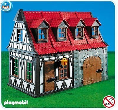   NIB, Add On #7145 White, Medieval House & Barn, Framework Building