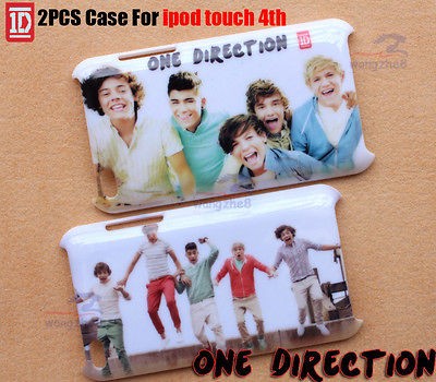 2PCS One Direction 1D Group image Case Cover for iPod Touch 4th free 