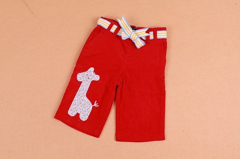 BNWT OOBI Girls RED cord corduroy PANTS TROUSERS (sz 6 12M,1 2Y,2 3Y 