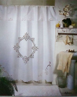 vintage style battenburg shower curtain white from australia time left