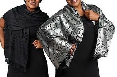 Set of 2 Stay Put Versatile Wrapminas by Lori Greiner Scarf / Wrap