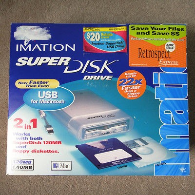   Super Disk Drive Works with both Super Disk 120mb + floppy disks NIB