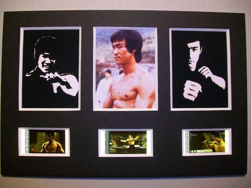 BRUCE LEE Kung Fu Rare Movie Film Cell Trio Memorabilia 3 film cells