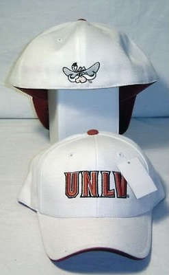 white univ of nevada las vegas unlv rebels fitted cap