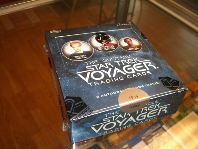 The Quotable Star Trek Voyager Sealed Box + P1 = 3 Autographs