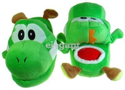 nintendo super mario bro green yoshi kids plush slipper from