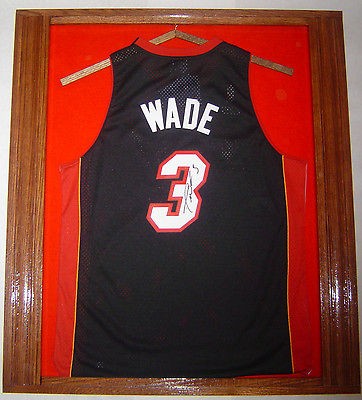 SOLID OAK CHERRY Basketball Jersey Display Frame Case MADE in USA 