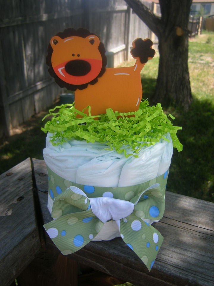   MINI DIAPER CAKES JUNGLE THEME PICK YOUR FAVORITE   BABY SHOWER