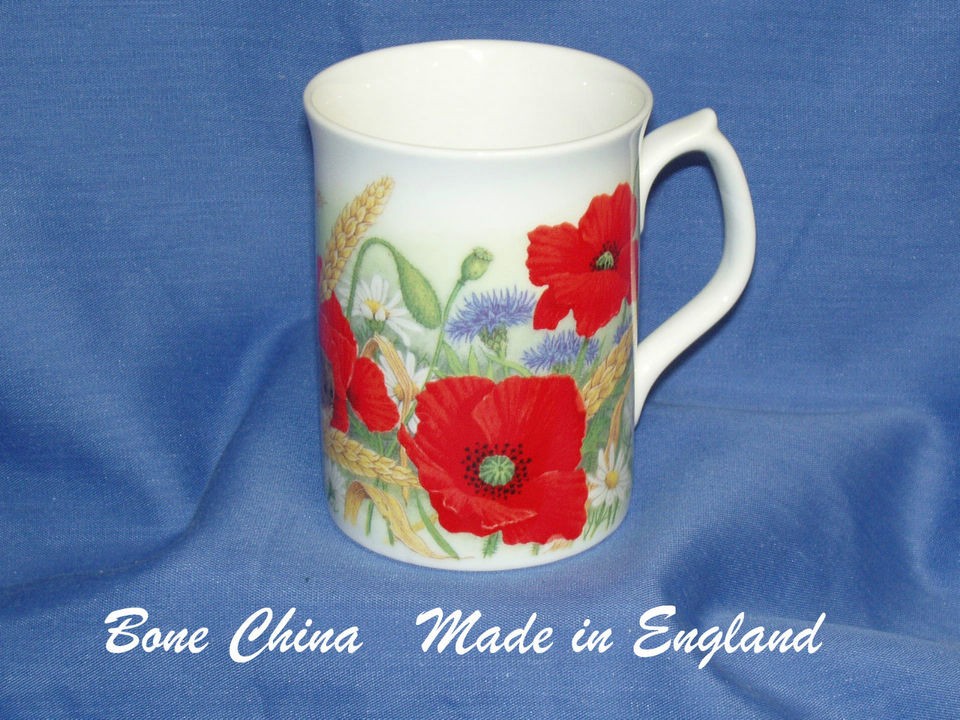 English Bone China~ POPPY~ Coffee/Tea Mug~New~Made in England