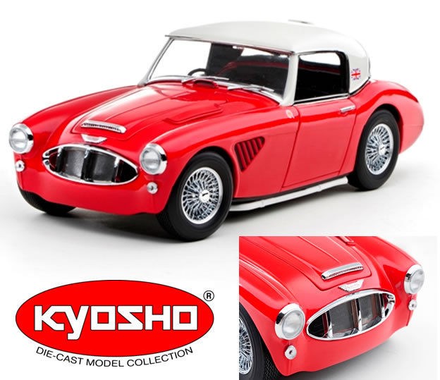 18 KYOSHO AUSTIN HEALEY 3000MK 1 RACING PROTO RED/WHITE ITEM.8145R