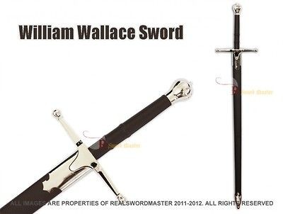 44 Braveheart William Wallace Scottish Claymore Sword with Scabbard 