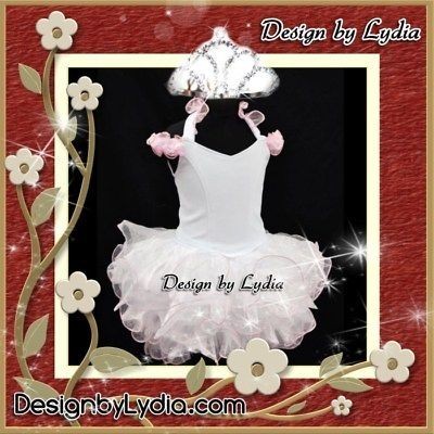 399Z White State Little Miss America National Pageant Crowning Dress 