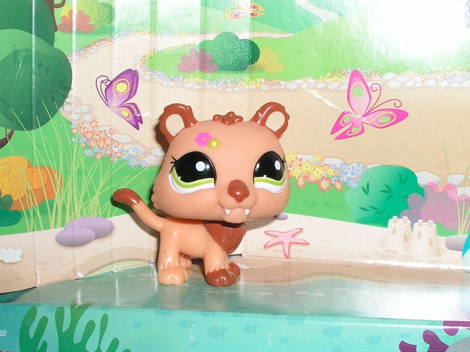 littlest pet shop new sabertooth tiger lion 2227 rare time