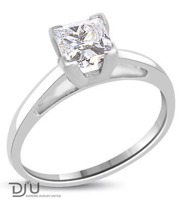 04 ct g vs2 princess diamond solitaire ring 14k