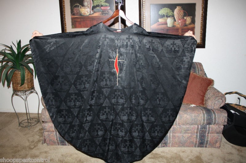 yhwh chasuble vestment clergy stole robe gown amazing black velvet