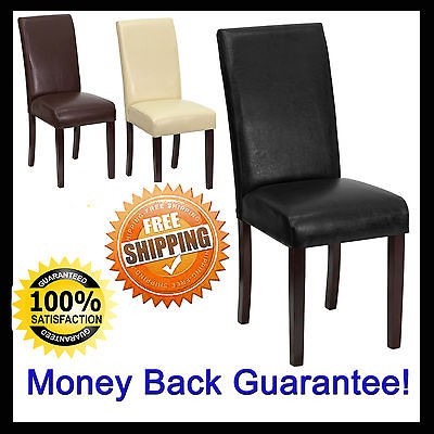 Best Leather Parsons Dining Room Table Chair Comfortable Padded 